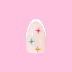 3D Gem French - Press-On | Medium | Almond