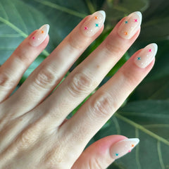 3D Gem French - Press-On | Medium | Almond