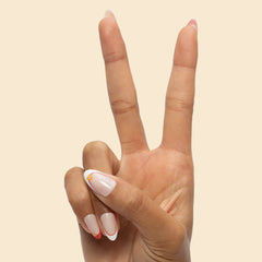 I Heart Pizza French - Press-On | Medium | Almond