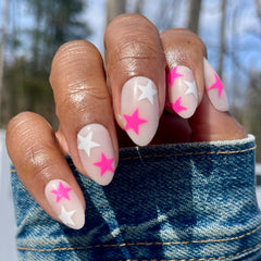 Neon Star Mixed Pack - Press-On | Medium | Almond