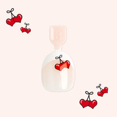 I HEART CHERRIES FRENCH - Pressies | Extra Short Short | Round