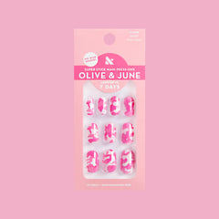 Pink Camo - Tab Press-On | Short | Round