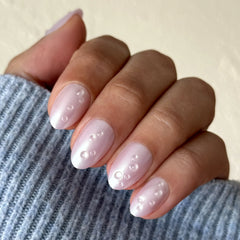 Purple Puka Raindrops - Press-On | Short | Almond