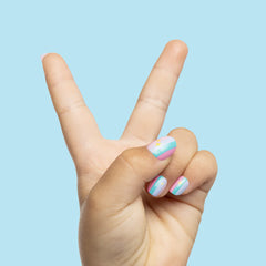 Rainbow Super Stripes - Pressies | Extra Short Short | Round