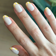 Summer Stripe French - Press-On | Short | Round