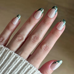 Camo French - Press-On | Medium | Almond