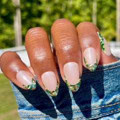 Camo French - Press-On | Medium | Almond