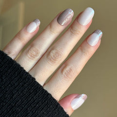 Cowboy Boot Chrome | Short | Round - Tab Press-On