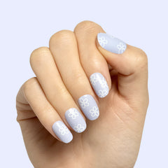 Floral Doodle | Short | Round - Tab Press-On