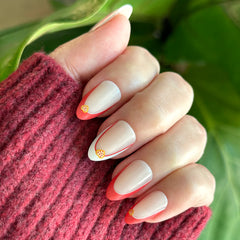 I Heart Pizza French - Press-On | Medium | Almond