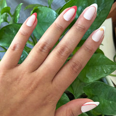 I Heart Pizza French - Press-On | Medium | Almond